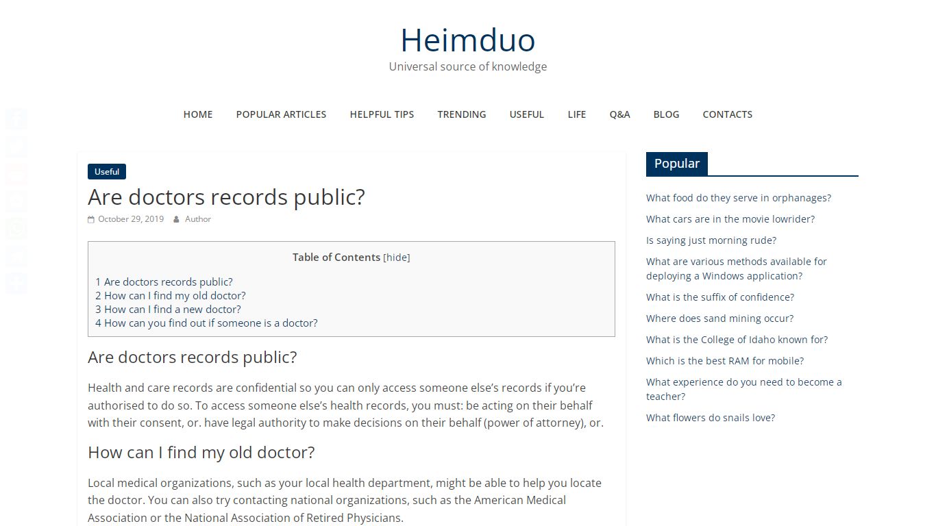 Are doctors records public? – Heimduo